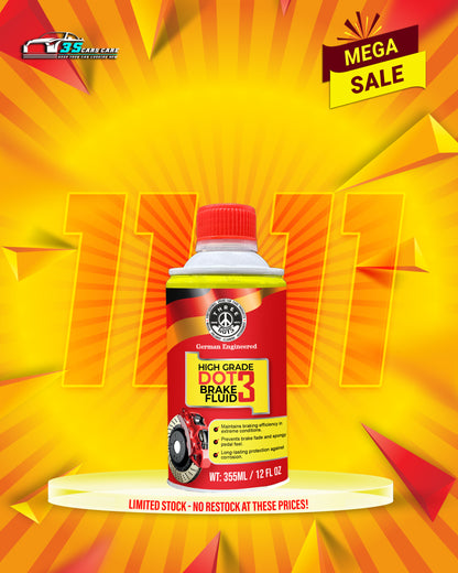 High Grade Brake Fluid DOT 3 | Heavy-Duty, Non-Petroleum Based – THREE GUYS - German Engineered