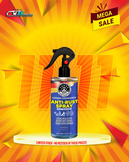Anti-Rust Spray | Rust Remover & Corrosion Protector (Premium Quality) | THREE GUYS | German Engineered (250ml)