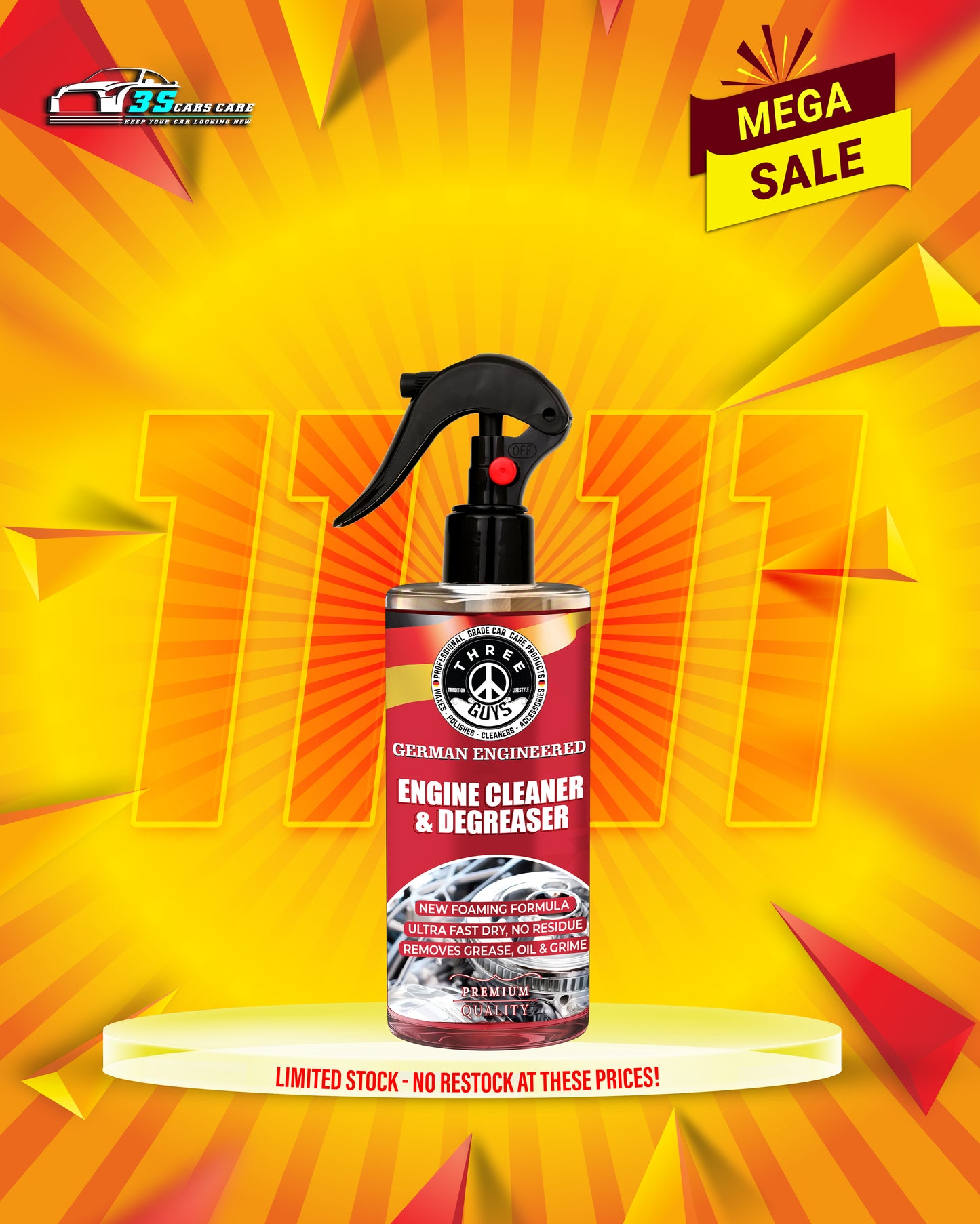 Engine Cleaner & Degreaser | THREE GUYS | German Engineered (250ml)