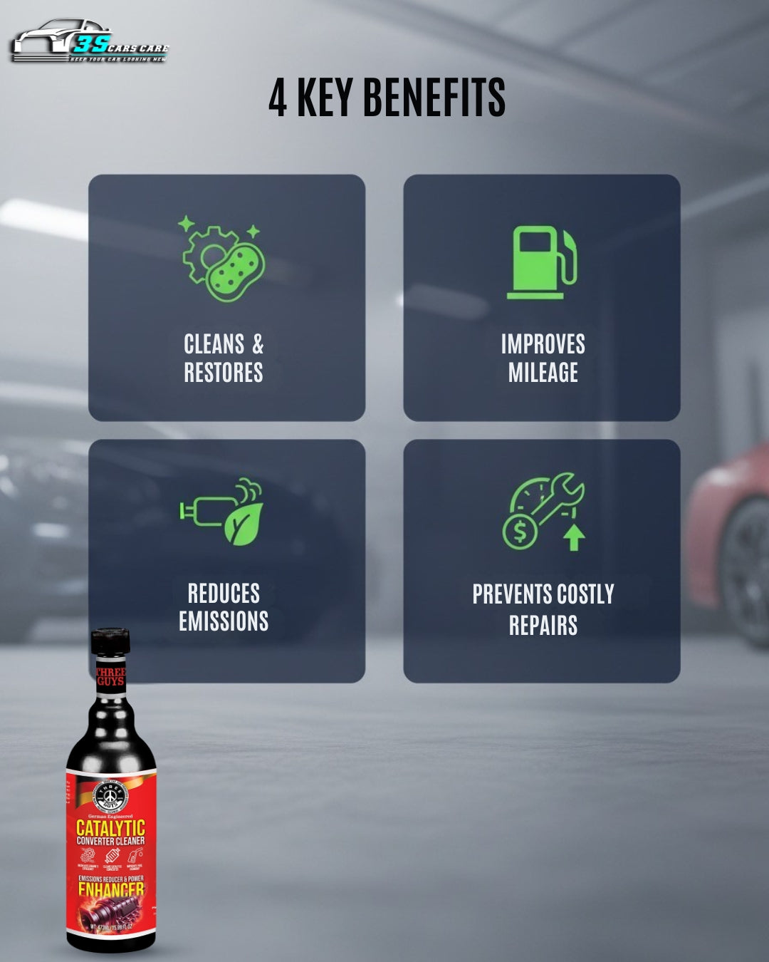 Catalytic Converter Cleaner – 473ml – THREE GUYS - German Engineered