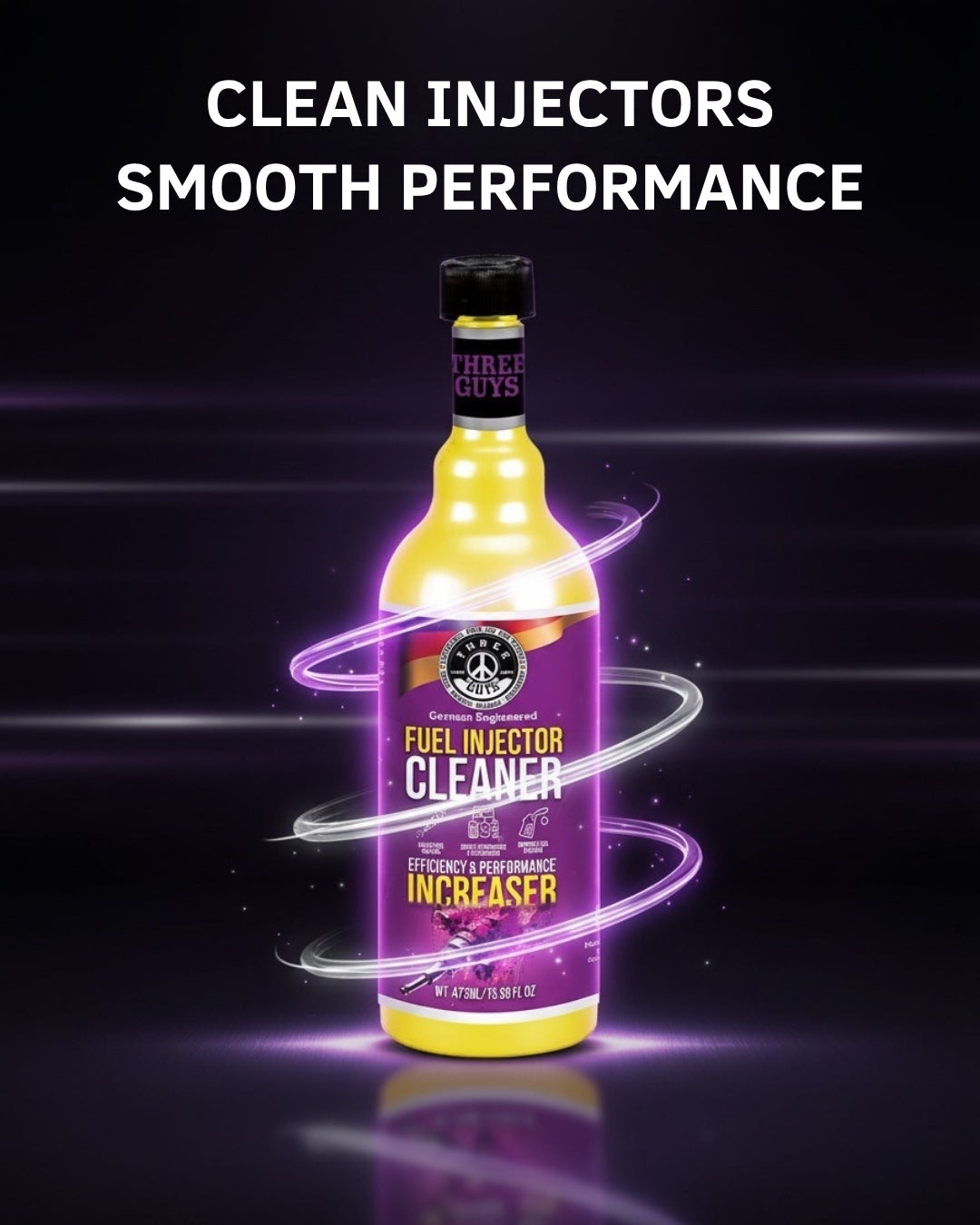 Fuel Injector Cleaner 473ml – Engine Performance & Efficiency Booster | Petrol Saver – THREE GUYS – German Engineered