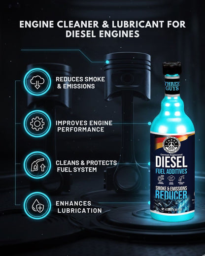 Diesel Fuel Additive – Reduces Emissions, Improves Performance & Fuel Economy – 473ml | THREE GUYS – German Engineered