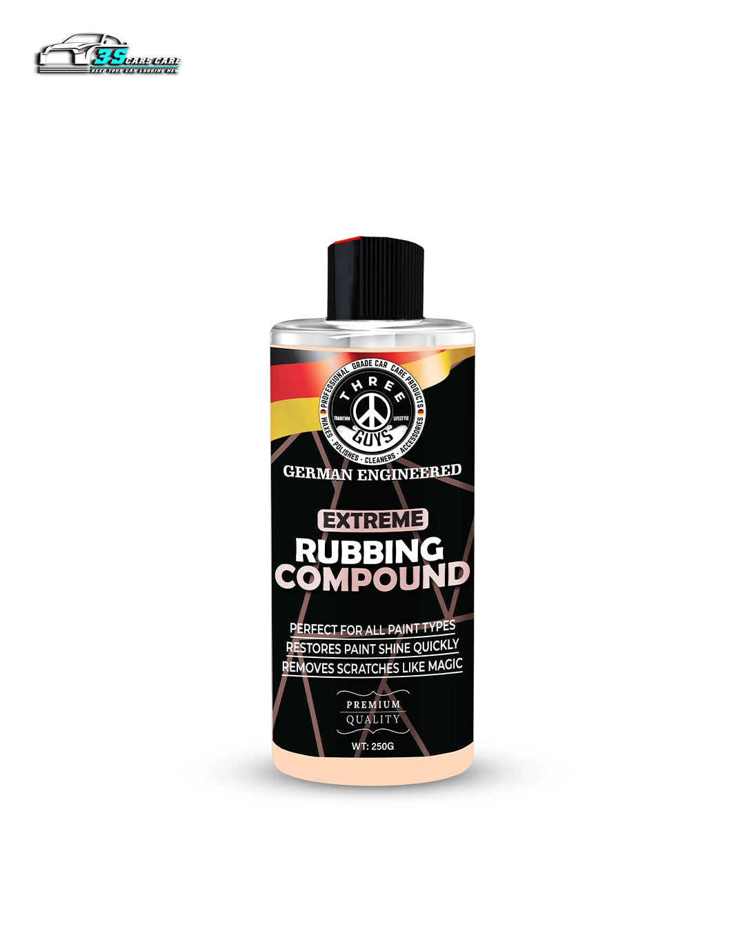 Extreme Rubbing Compound – Scratch & Swirl Remover | THREE GUYS | German Engineered (250g)