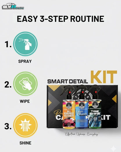 Smart Detail Kit | Everyday Car Cleaning Kit by THREE GUYS
