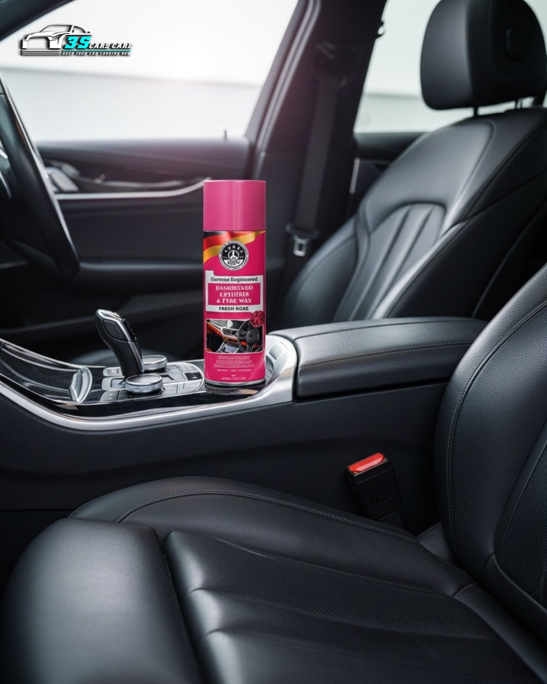 THREE GUYS Dashboard Leather & Tyre Wax (450ml) – Fresh Rose Fragrance | UV Protection & Dust Repellent | German Engineered