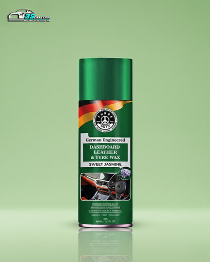THREE GUYS Dashboard Leather & Tyre Wax (450ml) – Sweet Jasmine Fragrance | UV Protection & Dust Repellent | German Engineered