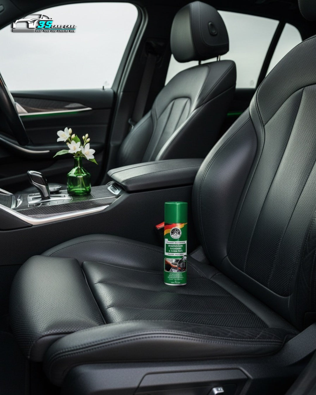 THREE GUYS Dashboard Leather & Tyre Wax (450ml) – Sweet Jasmine Fragrance | UV Protection & Dust Repellent | German Engineered