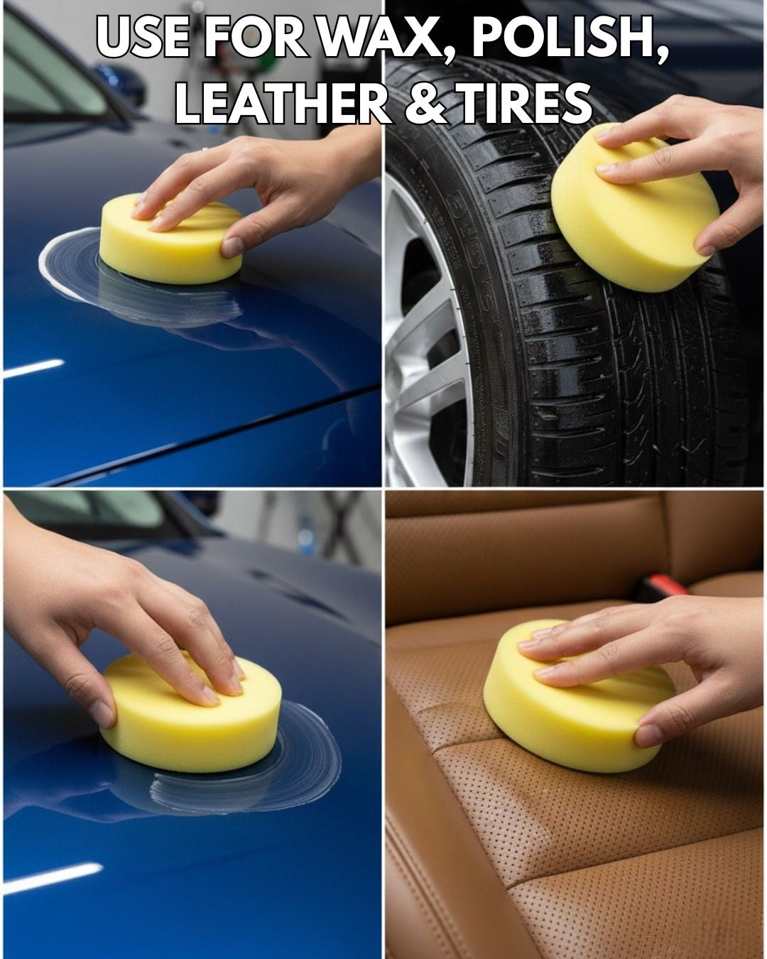 Premium Foam Car Wax Applicator Pad – Soft, Scratch-Free Polishing Sponge for Wax, Polish & Car Detailing