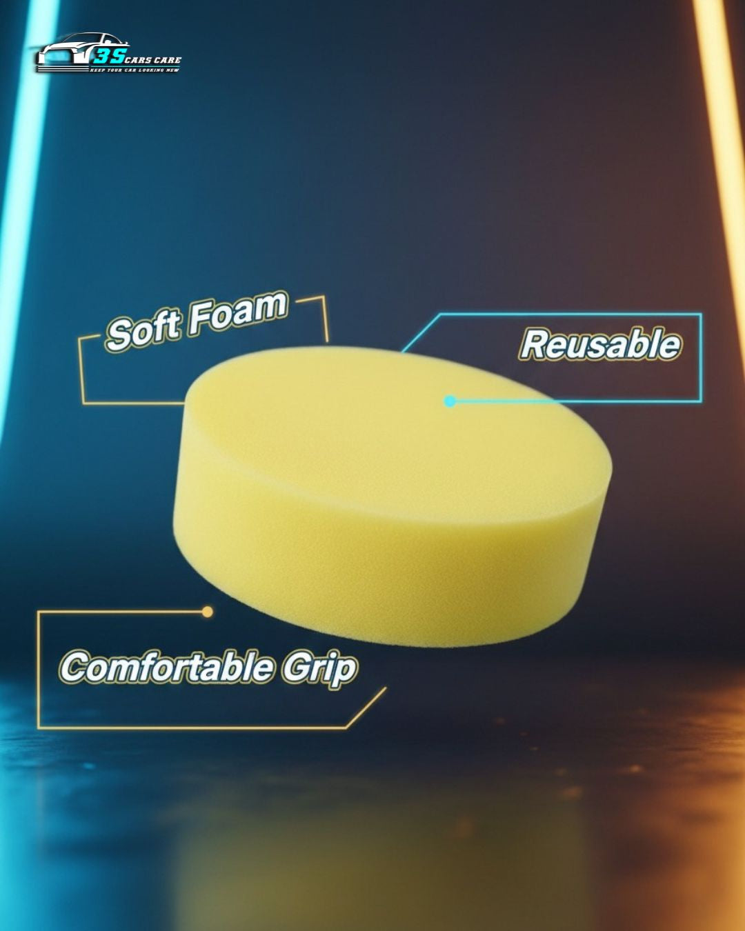 Premium Foam Car Wax Applicator Pad – Soft, Scratch-Free Polishing Sponge for Wax, Polish & Car Detailing