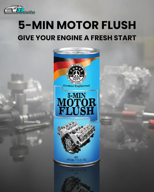 5-Min Motor Flush 443ML – Engine Flush Cleaner for Oil Change & Sludge Removal | THREE GUYS - German Engineered