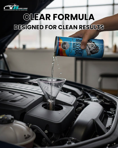 5-Min Motor Flush 443ML – Engine Flush Cleaner for Oil Change & Sludge Removal | THREE GUYS - German Engineered