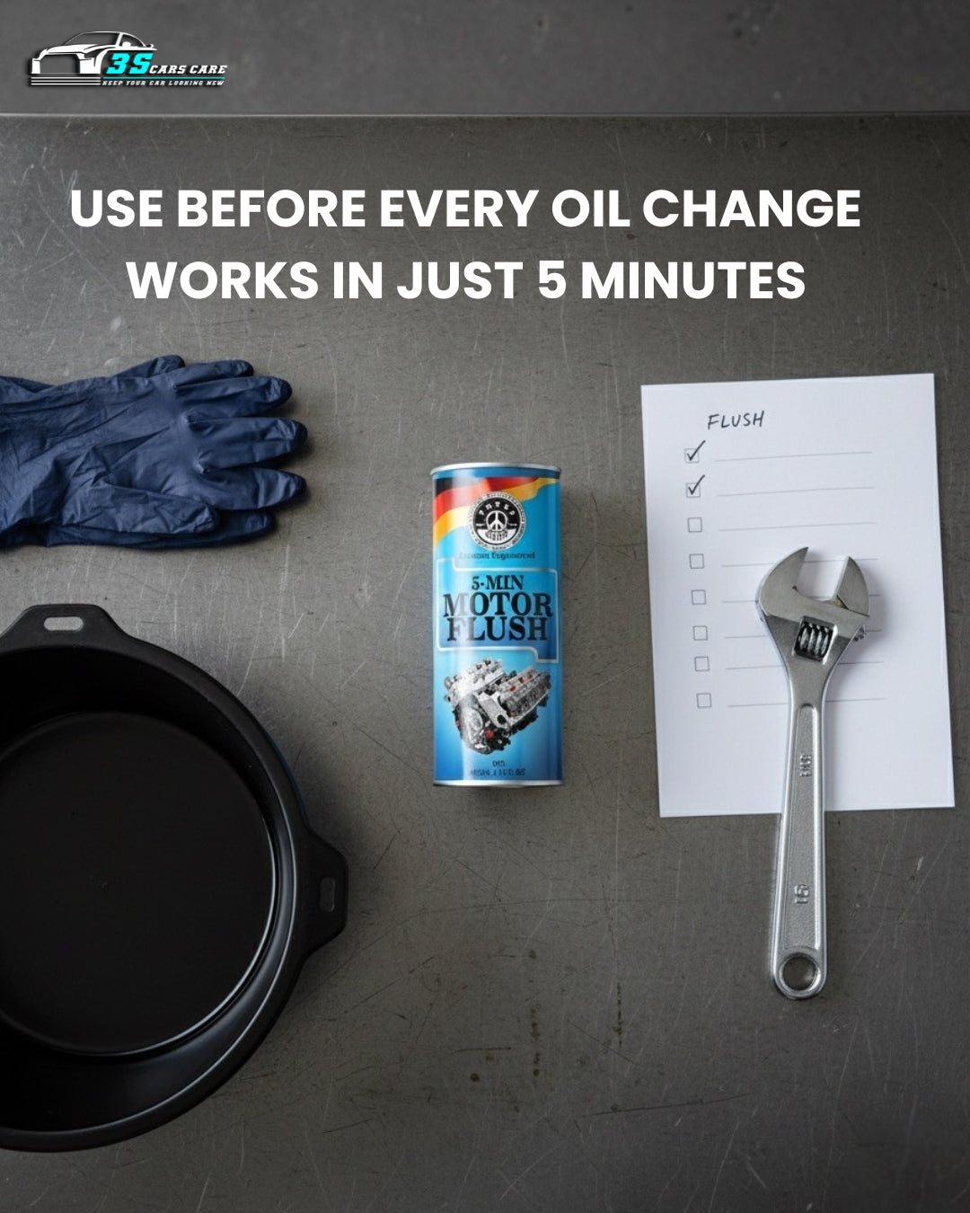 5-Min Motor Flush 443ML – Engine Flush Cleaner for Oil Change & Sludge Removal | THREE GUYS - German Engineered