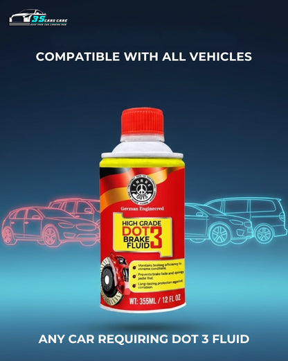 High Grade Brake Fluid DOT 3 | Heavy-Duty, Non-Petroleum Based – THREE GUYS - German Engineered