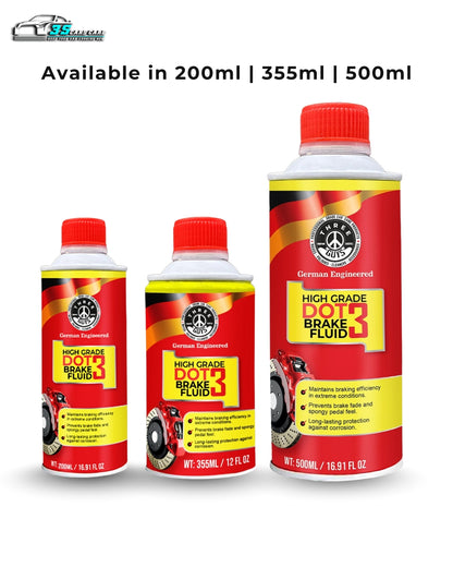 High Grade Brake Fluid DOT 3 | Heavy-Duty, Non-Petroleum Based – THREE GUYS - German Engineered