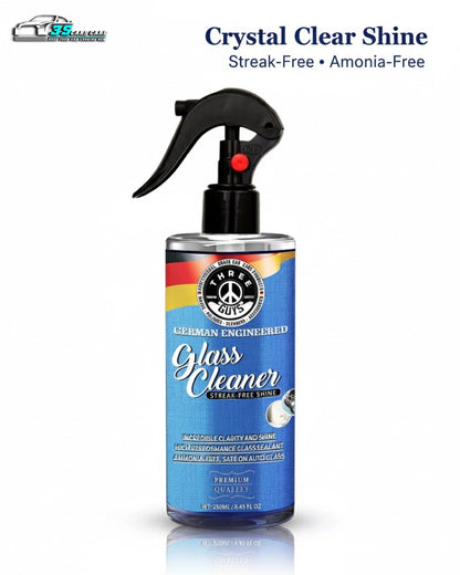Glass Cleaner Spray – Streak-Free Shine for Car & Home – 250ml | THREE GUYS - German Engineered