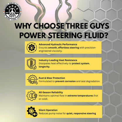 Power Steering Fluid Multi-Vehicle Synthetic | THREE GUYS - German Engineered