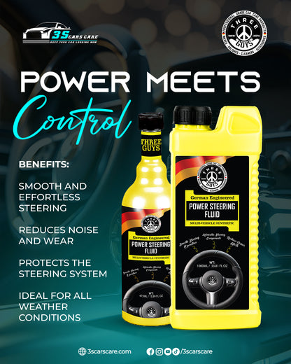 Power Steering Fluid Multi-Vehicle Synthetic | THREE GUYS - German Engineered