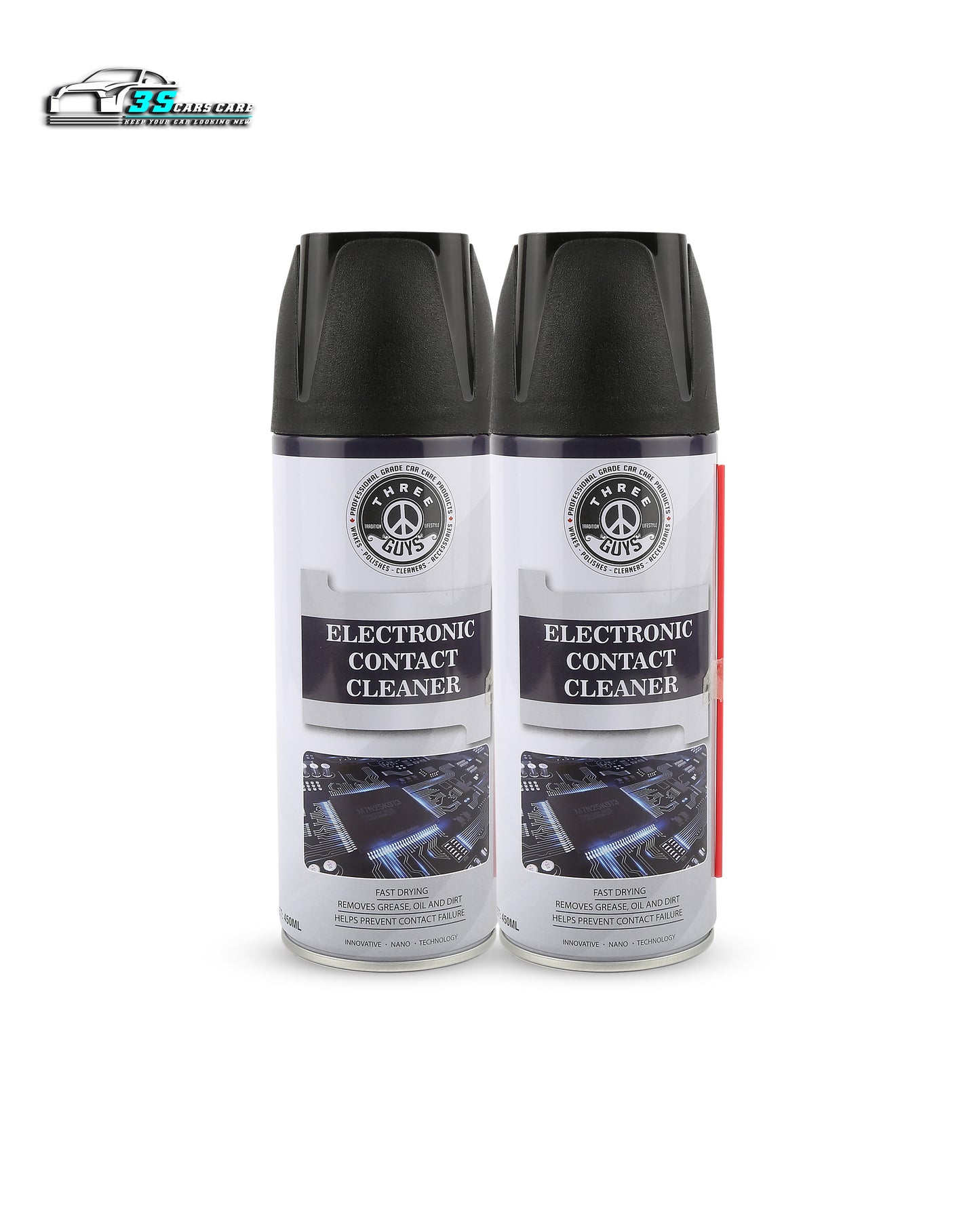 Electronic Contact Cleaner Spray 450ml – Fast Drying Formula for Switches, Circuit Boards, Sensors & Electronics | THREE GUYS - German Engineered