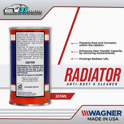 RADIATOR ANTI-RUST & CLEANER - Engine Radiator Flush - WAGNER