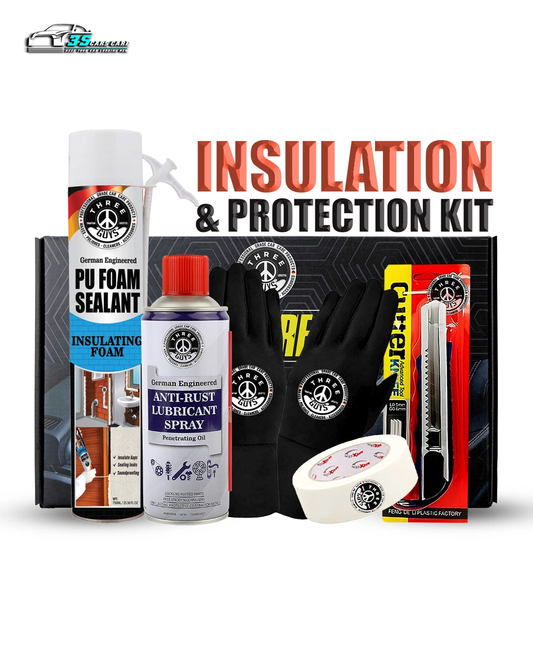 THREE GUYS Insulation & Protection Kit – Complete Automotive & Industrial Solution