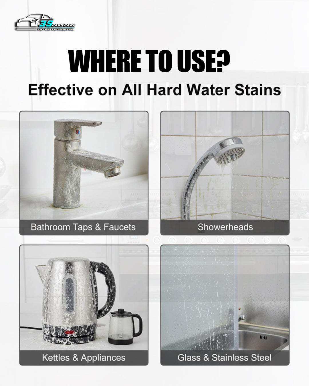 Limescale Remover – Foaming Cleaner & Hard Water Descaler | THREE GUYS - German Engineered