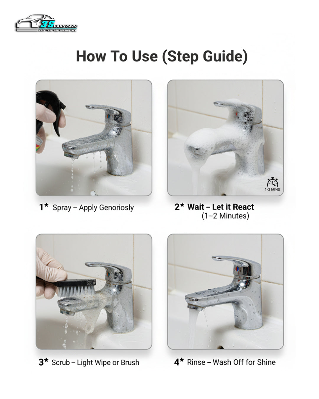 Limescale Remover – Foaming Cleaner & Hard Water Descaler | THREE GUYS - German Engineered