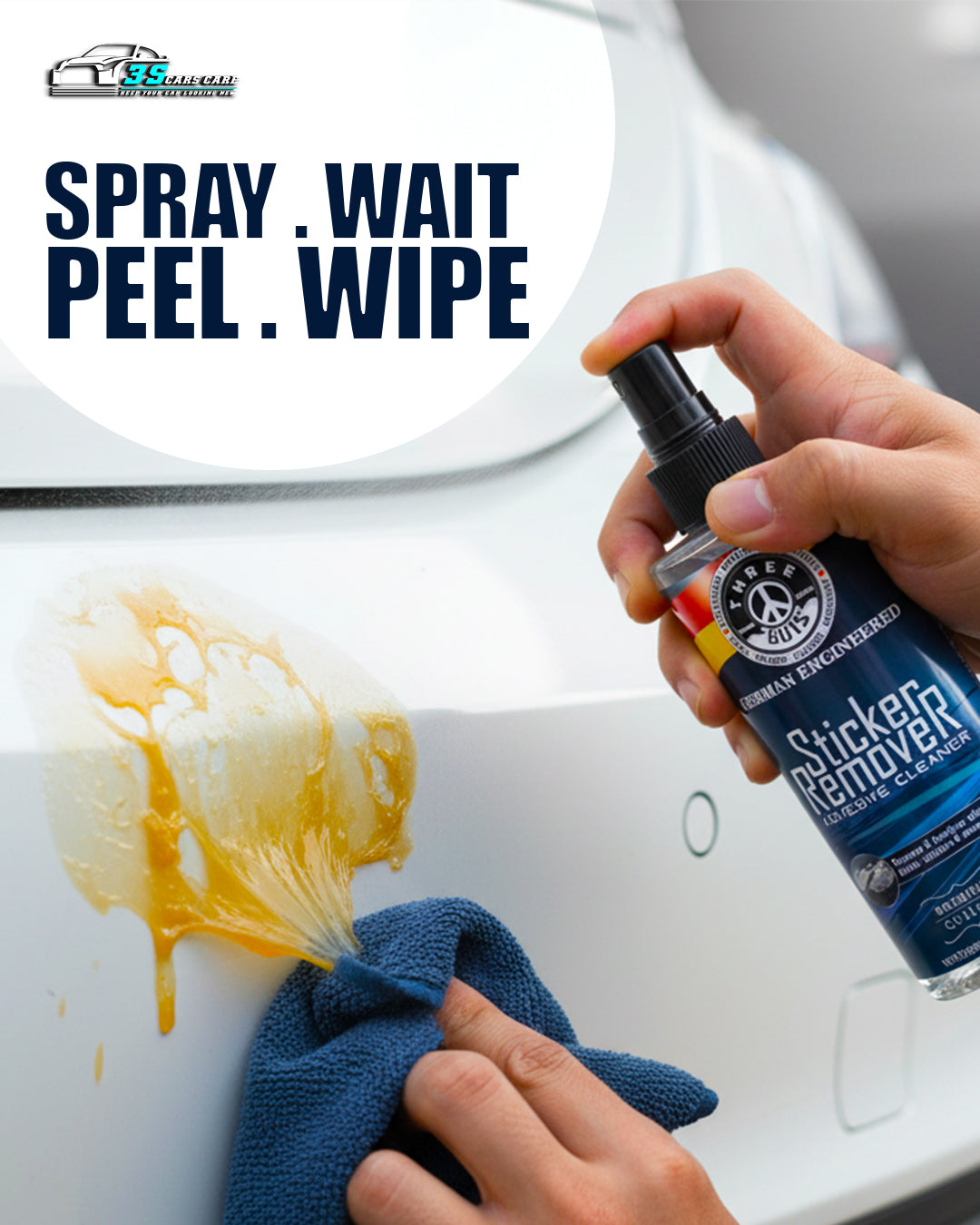 Sticker Remover | Premium Adhesive Cleaner | THREE GUYS | German Engineered (250ml)