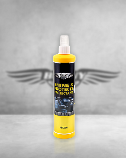 Shine Protects & Protectant 295ml – UV Protection for Vinyl, Rubber & Plastic | Non-Greasy Finish BOTNY