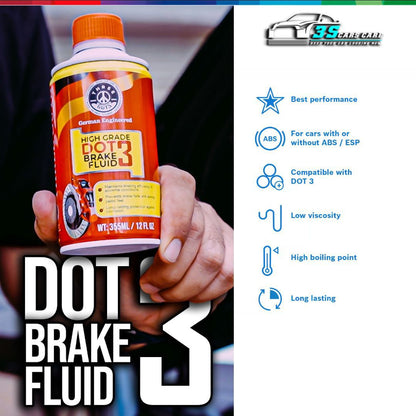 DOT3 Brake Fluid - 355ml | THREE GUYS (German Engineered)