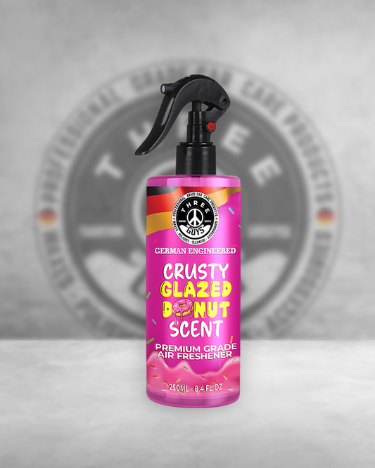 Crusty Glazed Donut Scent l THREE GUYS Premium Air Freshener – Long-Lasting Sweet Fragrance for Cars, Homes & Offices