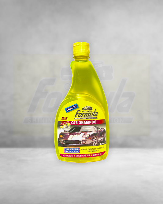 FORMULA Car Shampoo Carnauba Wash & Wax 500ml – High Foam | pH Balanced | Deep Gloss & Protection