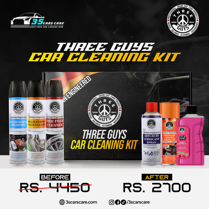 THREE GUYS CAR CLEANING KIT - Complete Cleaning Solution At A Discounted Price