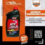 Warco ATF Automatic Transmission Fluid Oil Type A -1 litter